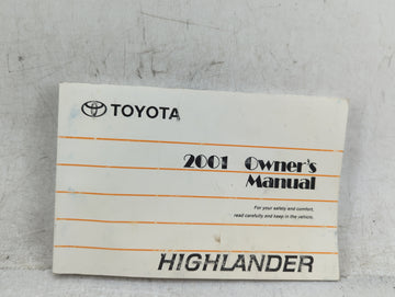 2001 Toyota Highlander Owners Manual Book Guide P/N:0M48415U 01999-48415 OEM Used Auto Parts - Oemusedautoparts1.com