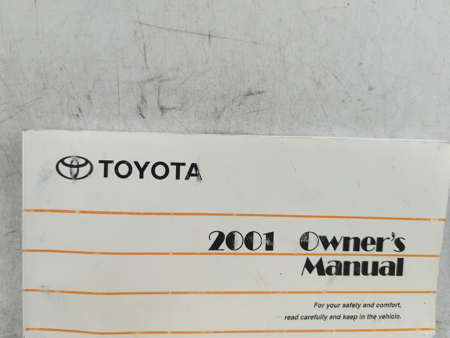 2001 Toyota Highlander Owners Manual Book Guide P/N:0M48415U 01999-48415 OEM Used Auto Parts - Oemusedautoparts1.com