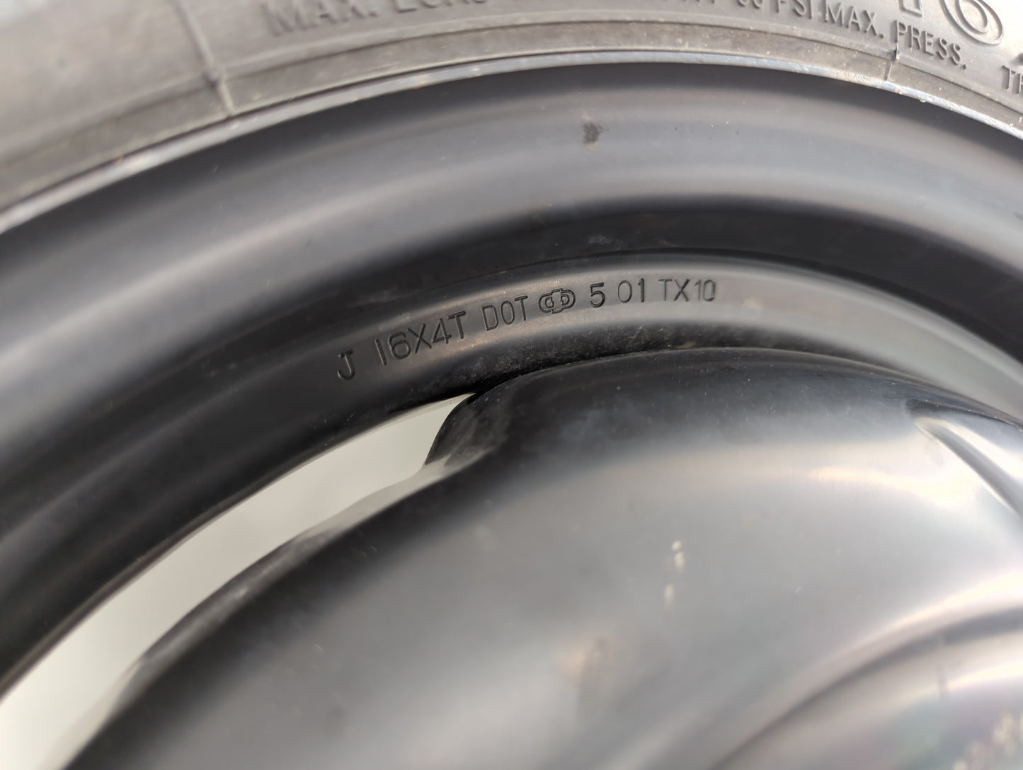 2001-2003 Toyota Prius Spare Donut Tire Wheel Rim Oem - Oemusedautoparts1.com