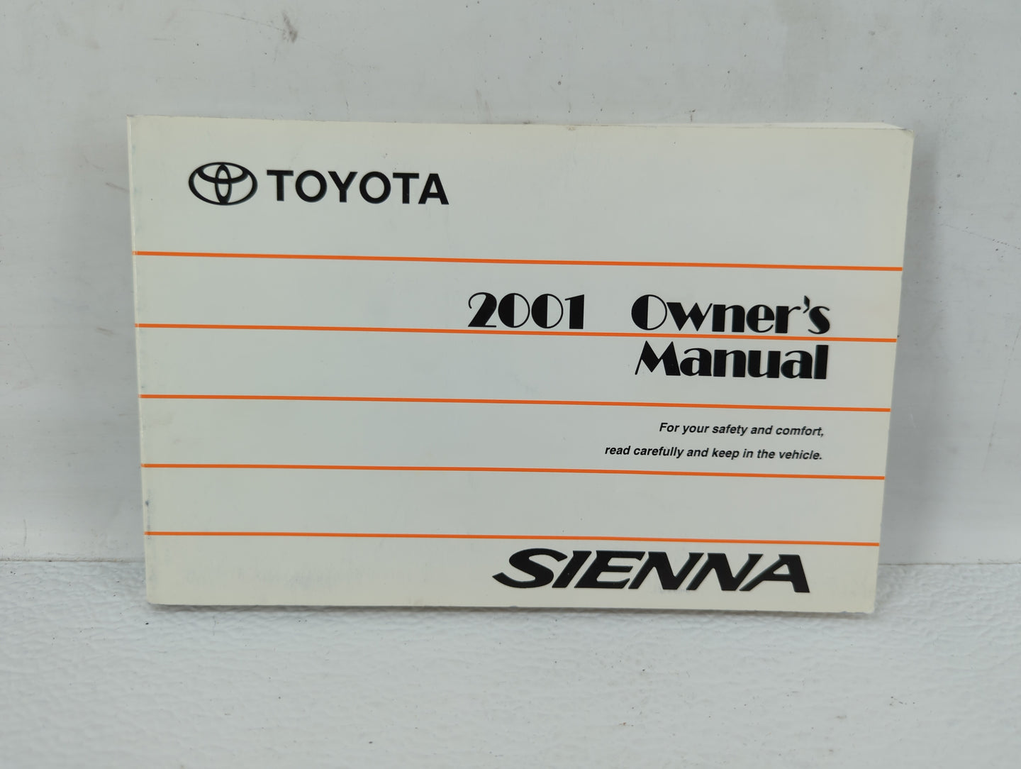 2001 Toyota Sienna Owners Manual Book Guide OEM Used Auto Parts - Oemusedautoparts1.com