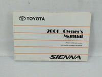 2001 Toyota Sienna Owners Manual Book Guide OEM Used Auto Parts - Oemusedautoparts1.com