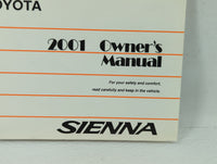 2001 Toyota Sienna Owners Manual Book Guide OEM Used Auto Parts - Oemusedautoparts1.com