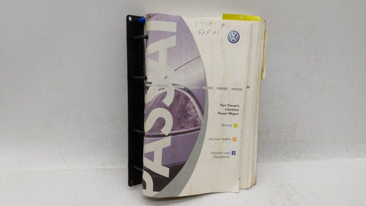 2001 Volkswagen Passat Owners Manual Book Guide OEM Used Auto Parts - Oemusedautoparts1.com