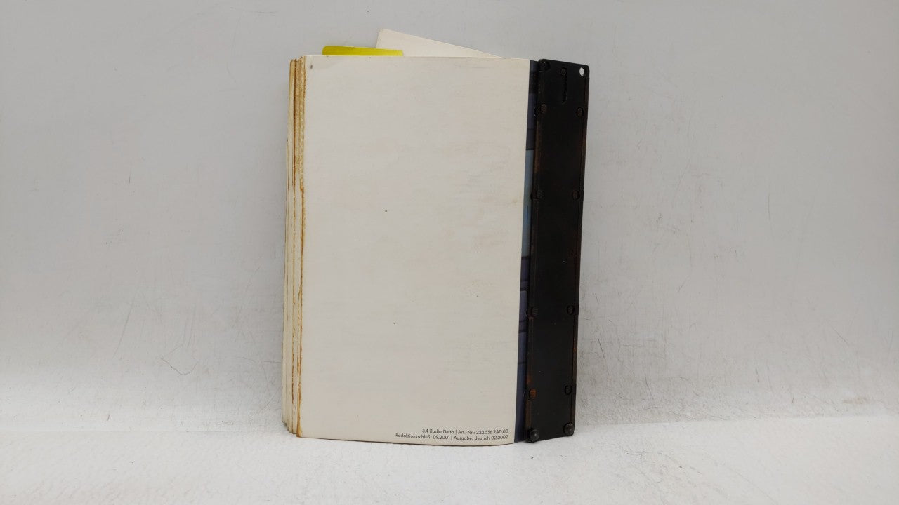 2001 Volkswagen Passat Owners Manual Book Guide OEM Used Auto Parts - Oemusedautoparts1.com