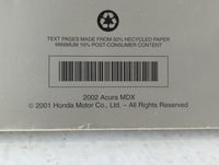 2002 Acura Mdx Owners Manual Book Guide P/N:31S3V610 00X31-S3V-6102 OEM Used Auto Parts - Oemusedautoparts1.com