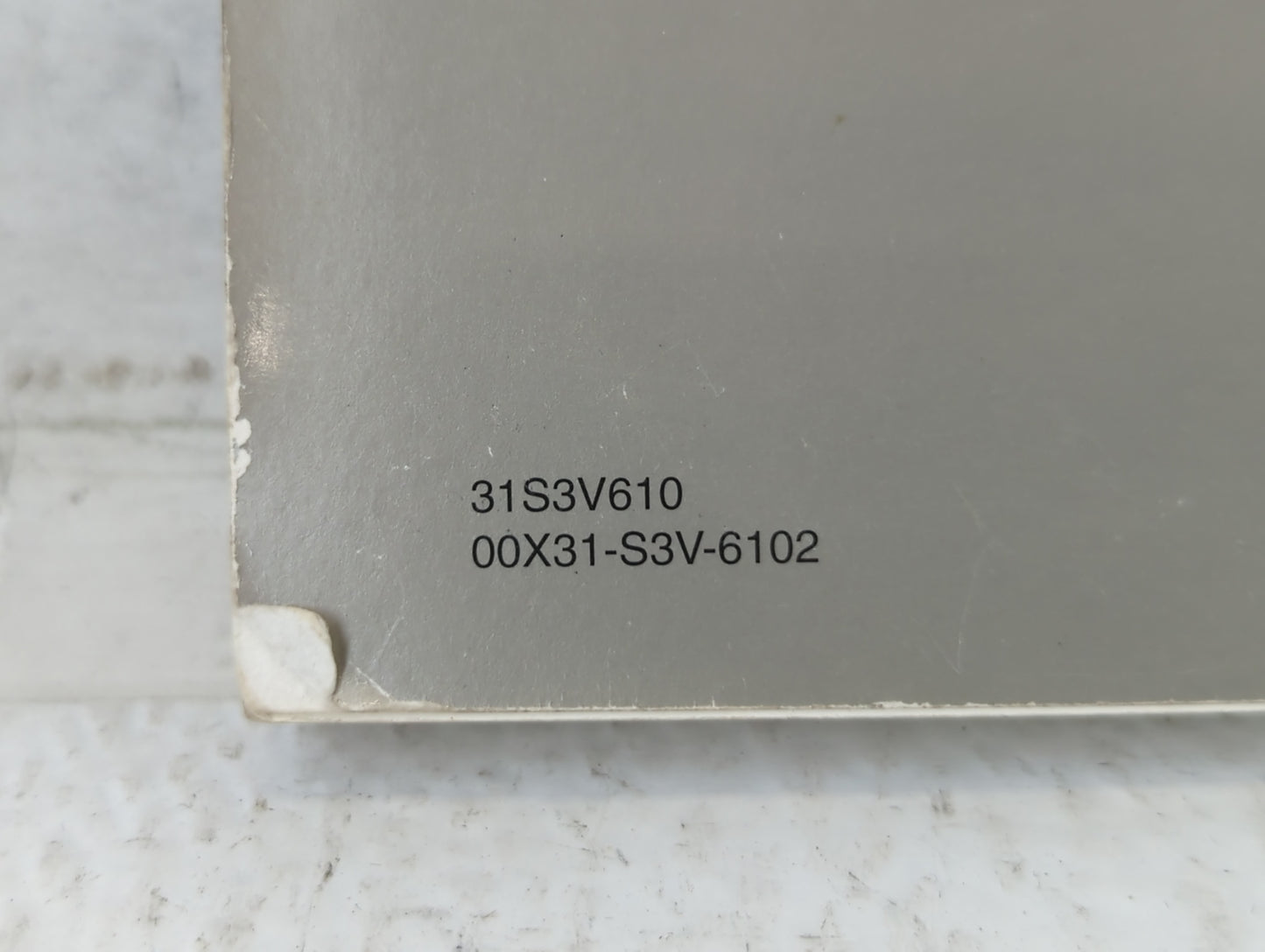 2002 Acura Mdx Owners Manual Book Guide P/N:31S3V610 00X31-S3V-6102 OEM Used Auto Parts - Oemusedautoparts1.com