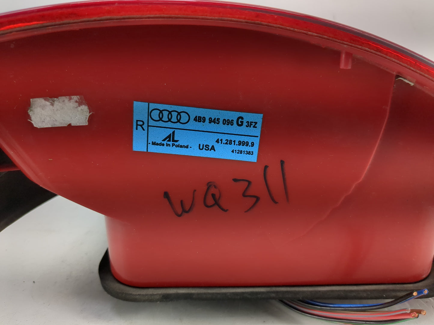 2002-2005 Audi Allroad Quattro Tail Light Assembly Passenger Right OEM P/N:4B9 945 096 Fits Fits 2002 2003 2004 2005 OEM Use