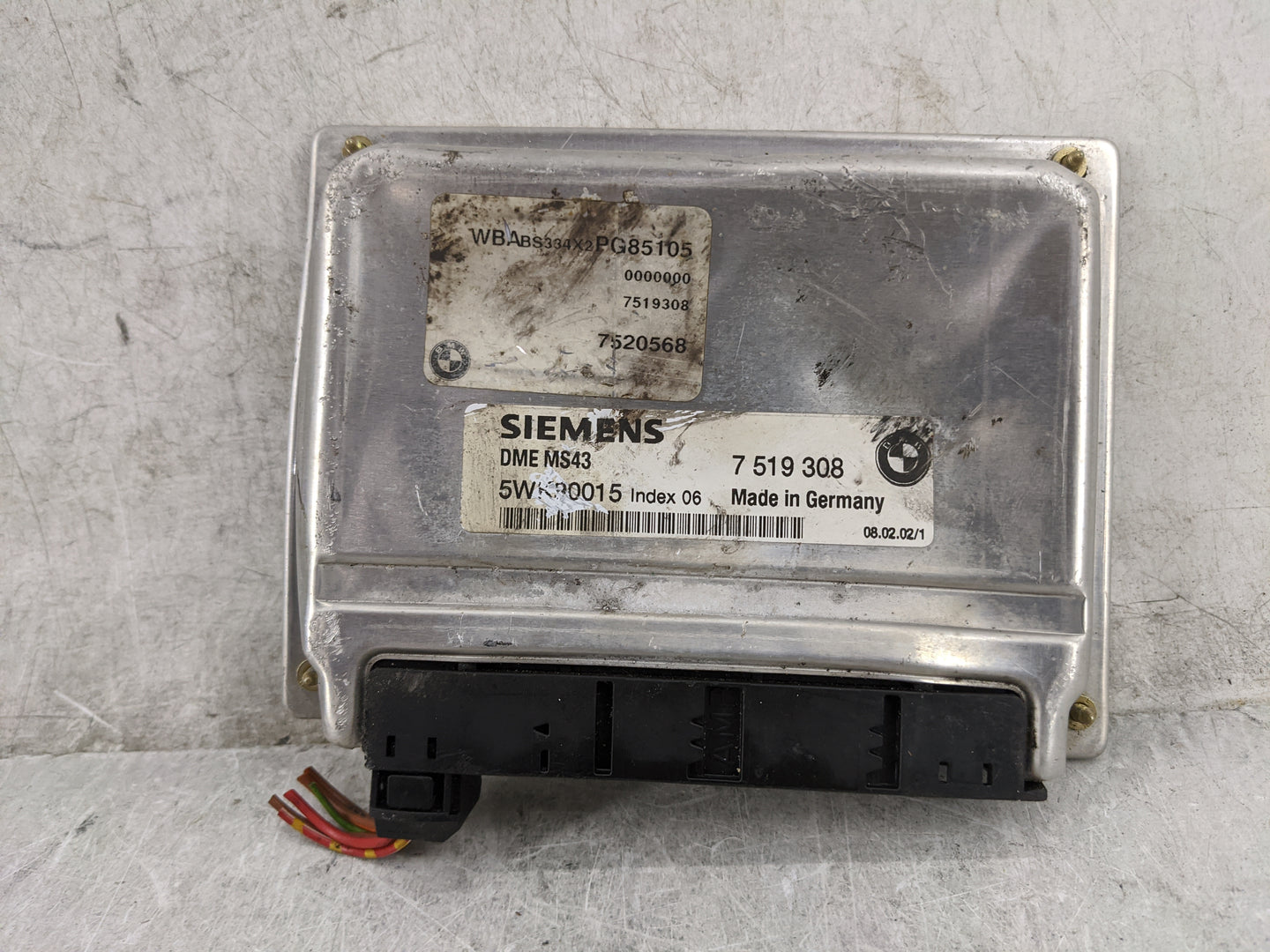 2002 Bmw 325ci PCM Engine Control Computer ECU ECM PCU OEM P/N:7519308 7520568, 5WK90015 Fits Fits 2001 2003 2004 2005 OEM U