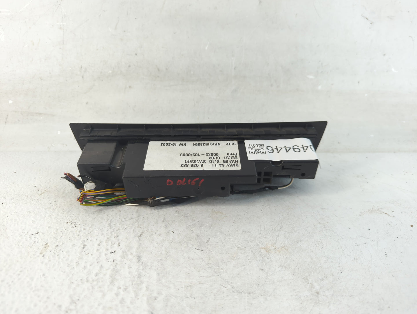 2001-2006 Bmw X5 Climate Control Module Temperature AC/Heater Replacement P/N:64 11- 6 926 882 Fits OEM Used Auto Parts - Oe