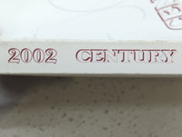 2002 Buick Century Owners Manual Book Guide OEM Used Auto Parts - Oemusedautoparts1.com