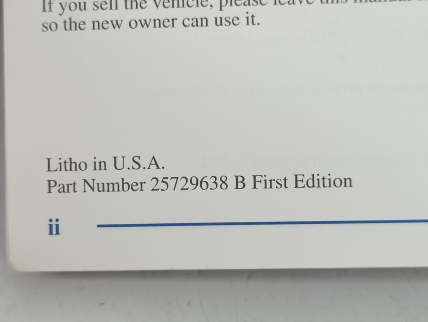 2002 Cadillac Deville Owners Manual Book Guide P/N:25729638 B OEM Used Auto Parts - Oemusedautoparts1.com