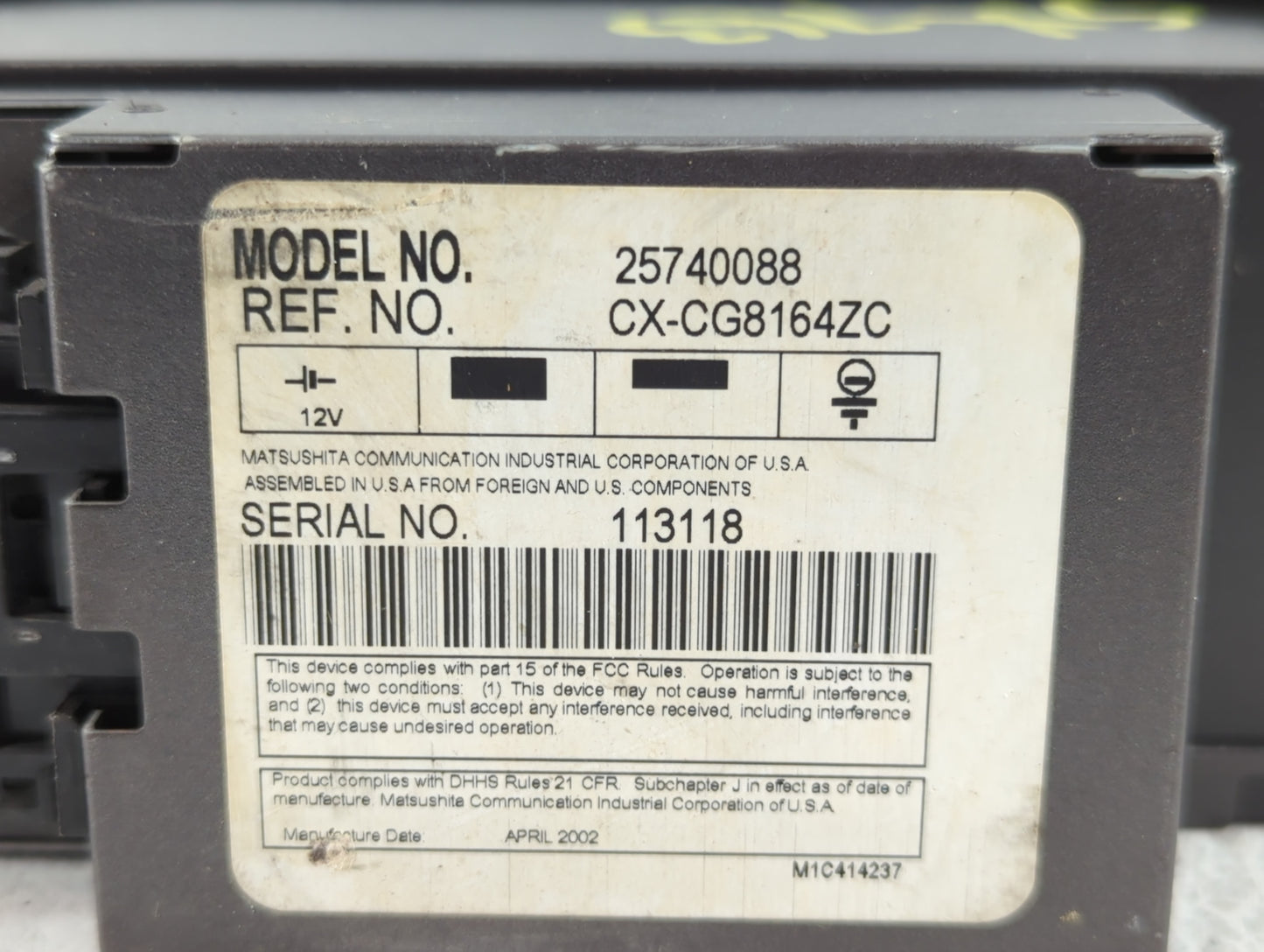 2002-2005 Cadillac Deville Radio AM FM Cd Player Receiver Replacement P/N:25740088 Fits Fits 2002 2003 2004 2005 OEM Used Au