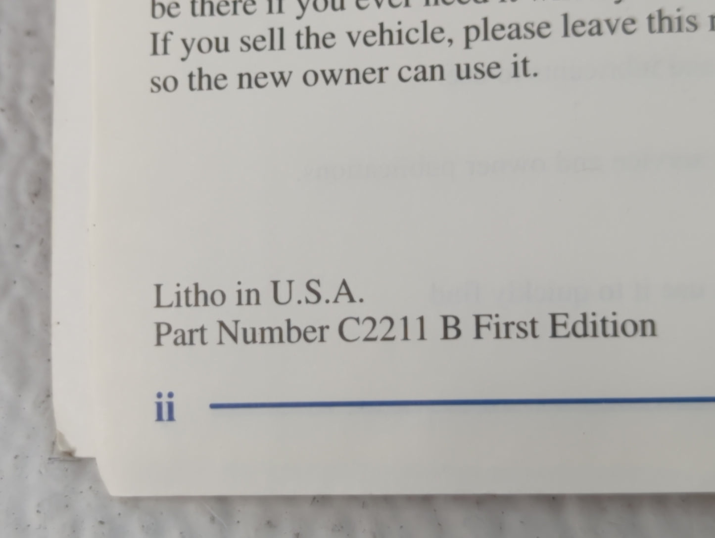 2002 Chevrolet Blazer Owners Manual Book Guide OEM Used Auto Parts - Oemusedautoparts1.com