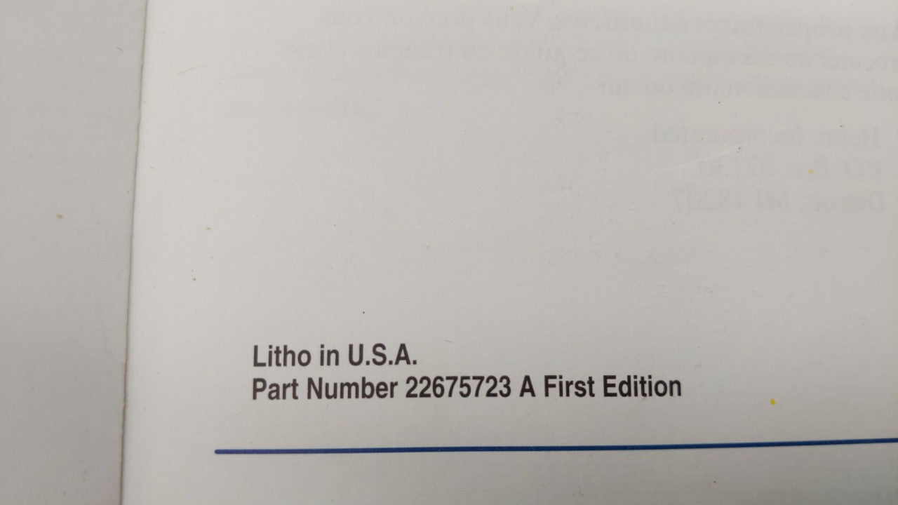 2002 Chevrolet Malibu Owners Manual Book Guide OEM Used Auto Parts - Oemusedautoparts1.com