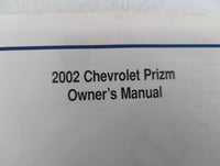 2002 Chevrolet Prizm Owners Manual Book Guide OEM Used Auto Parts - Oemusedautoparts1.com