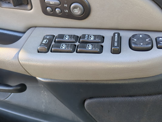 2000-2002 Chevrolet Suburban 1500 Master Power Window Switch Replacement Driver Side Left Fits Fits 2000 2001 2002 OEM Used 