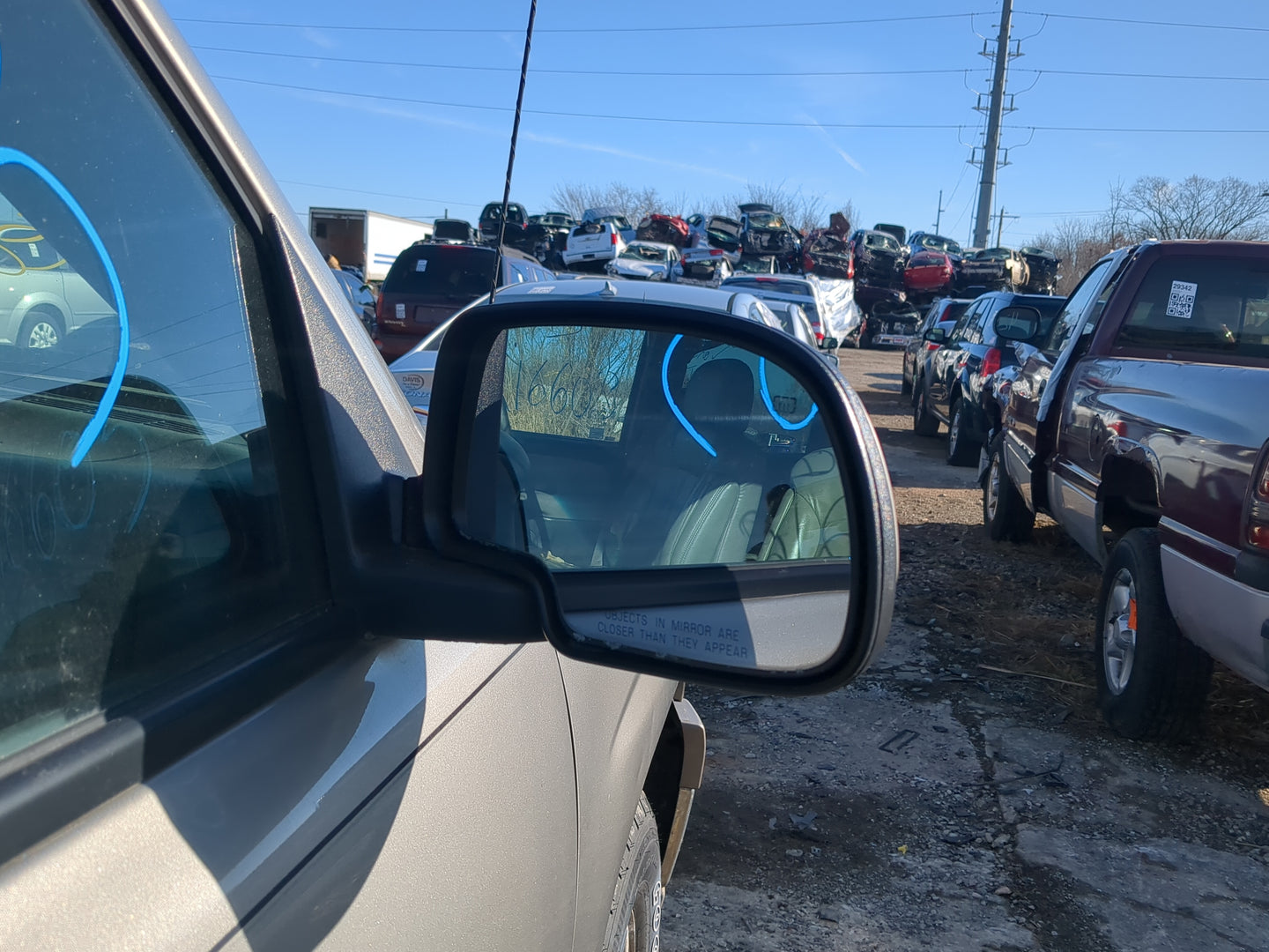 2000-2002 Chevrolet Suburban 1500 Side Mirror Replacement Passenger Right View Door Mirror Fits Fits 2000 2001 2002 OEM Used