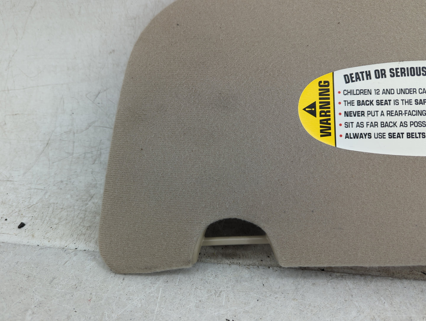 2002 Chrysler Pt Cruiser Sun Visor Shade Replacement Passenger Right Mirror Fits OEM Used Auto Parts - Oemusedautoparts1.com