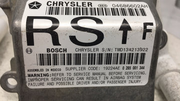 2002-2002 Chrysler Voyager Srs Safety Restraint System Module 04686602ah