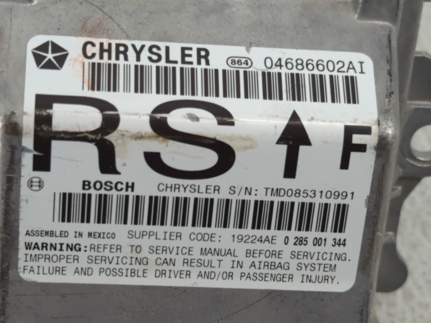 2002 Dodge Caravan PCM Engine Control Computer ECU ECM PCU OEM P/N:04686602AI Fits OEM Used Auto Parts - Oemusedautoparts1.c