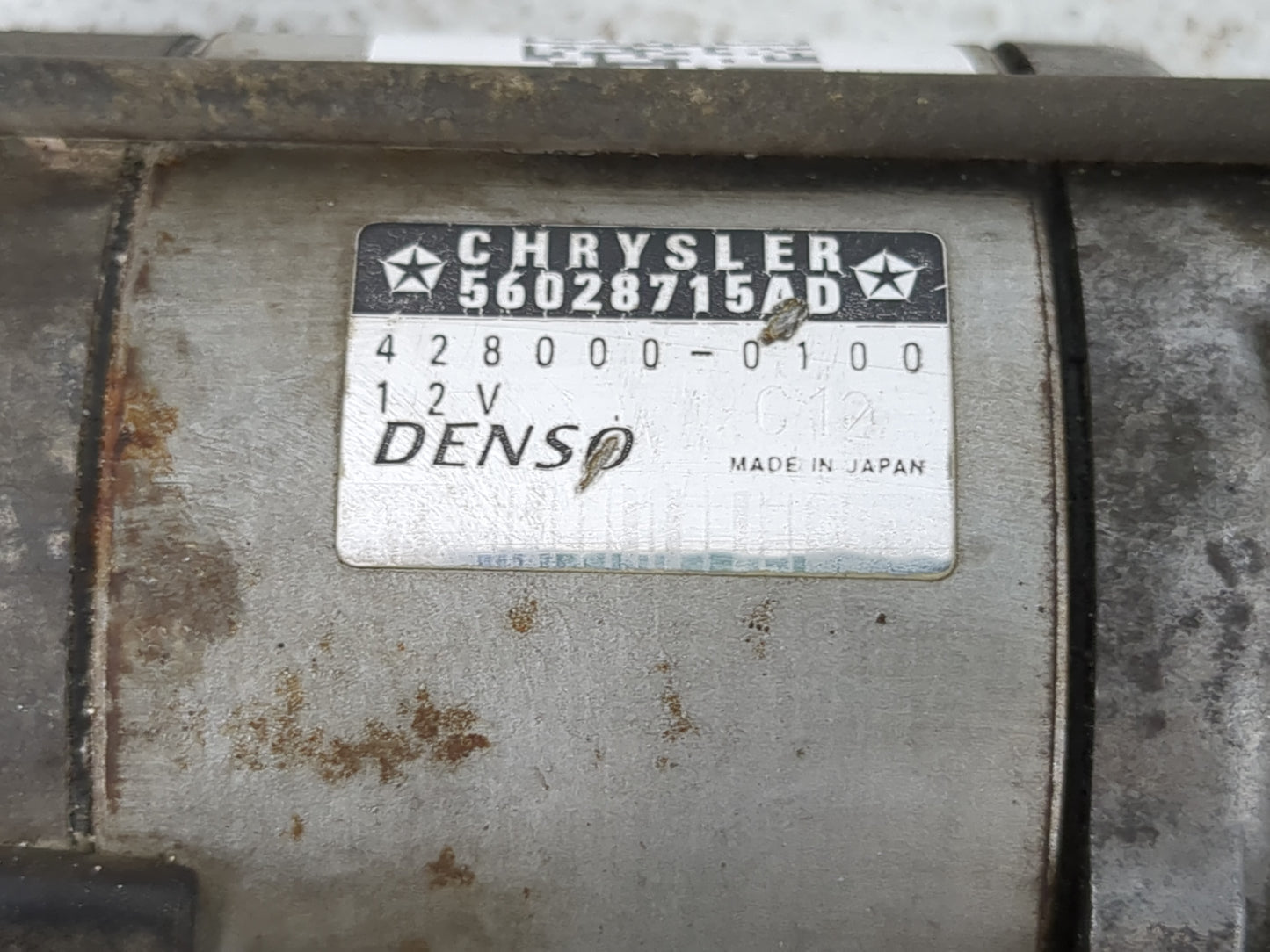 1999-2003 Dodge Dakota Car Starter Motor Solenoid OEM P/N:56028715AD Fits Fits 1999 2000 2001 2002 2003 OEM Used Auto Parts 