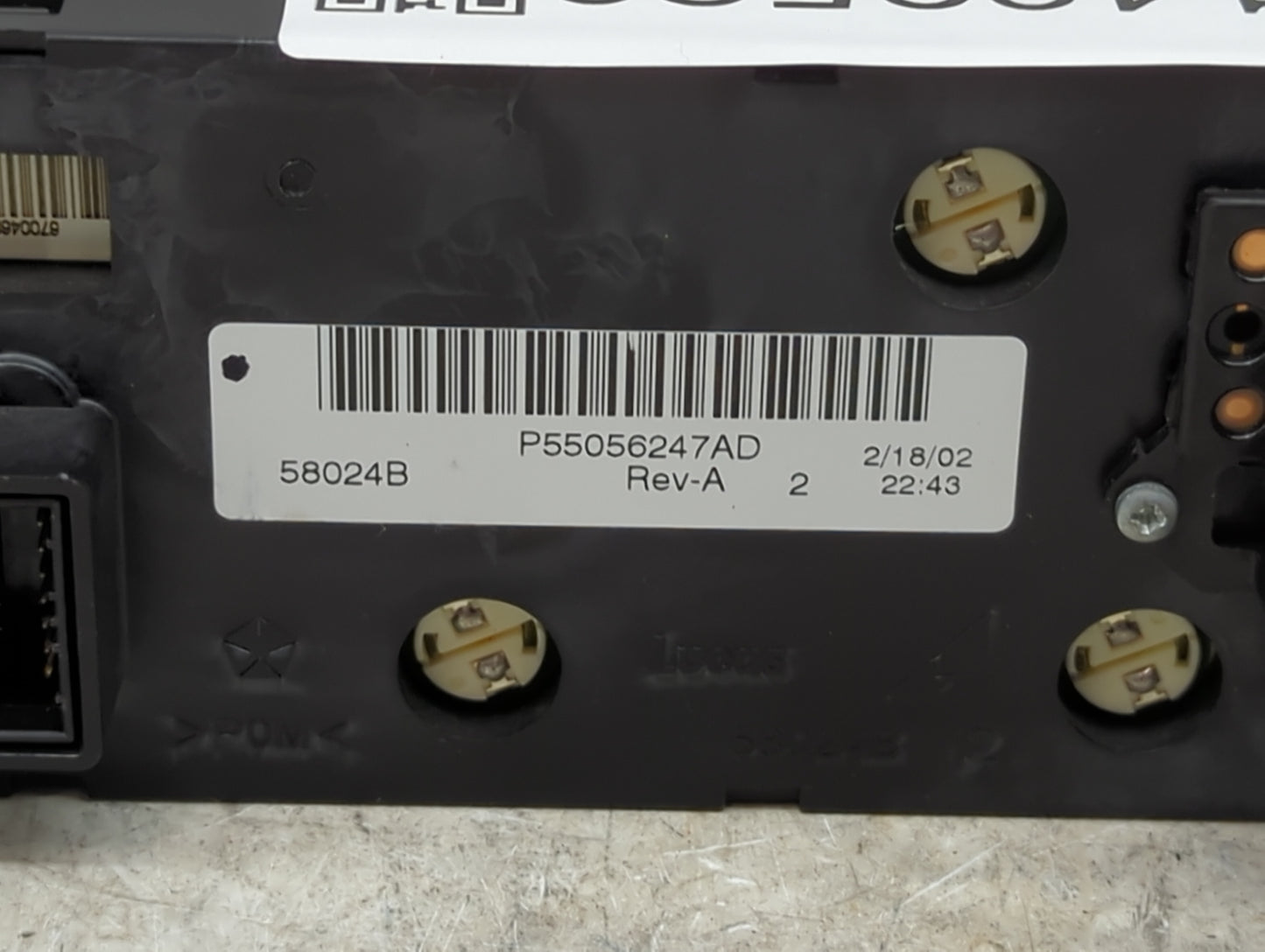 2002 Dodge Dakota Climate Control Module Temperature AC/Heater Replacement P/N:P55056247AD 58024B Fits OEM Used Auto Parts -