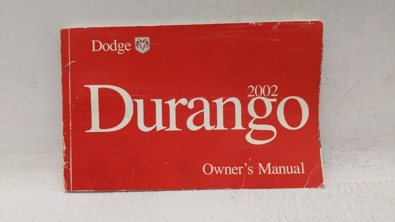 2002 Dodge Durango Owners Manual Book Guide OEM Used Auto Parts - Oemusedautoparts1.com