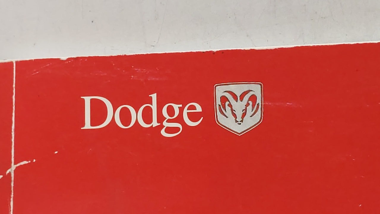 2002 Dodge Durango Owners Manual Book Guide OEM Used Auto Parts - Oemusedautoparts1.com
