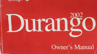 2002 Dodge Durango Owners Manual Book Guide OEM Used Auto Parts - Oemusedautoparts1.com