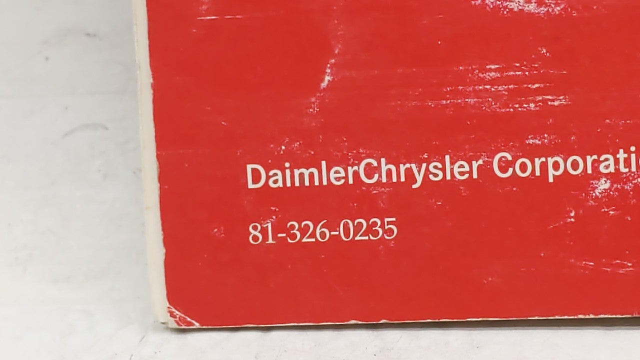 2002 Dodge Durango Owners Manual Book Guide OEM Used Auto Parts - Oemusedautoparts1.com