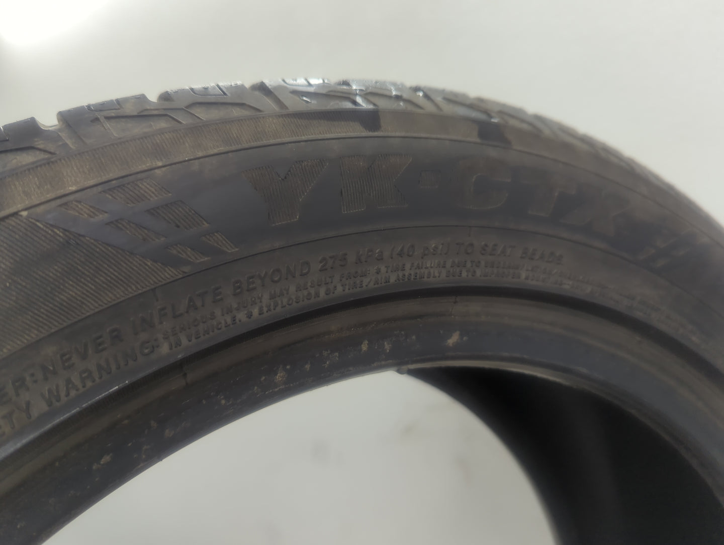 Used Tire 225/55R18 YOKOHAMA YK-CTX 98H - Tread Depth 6/32 - Oemusedautoparts1.com