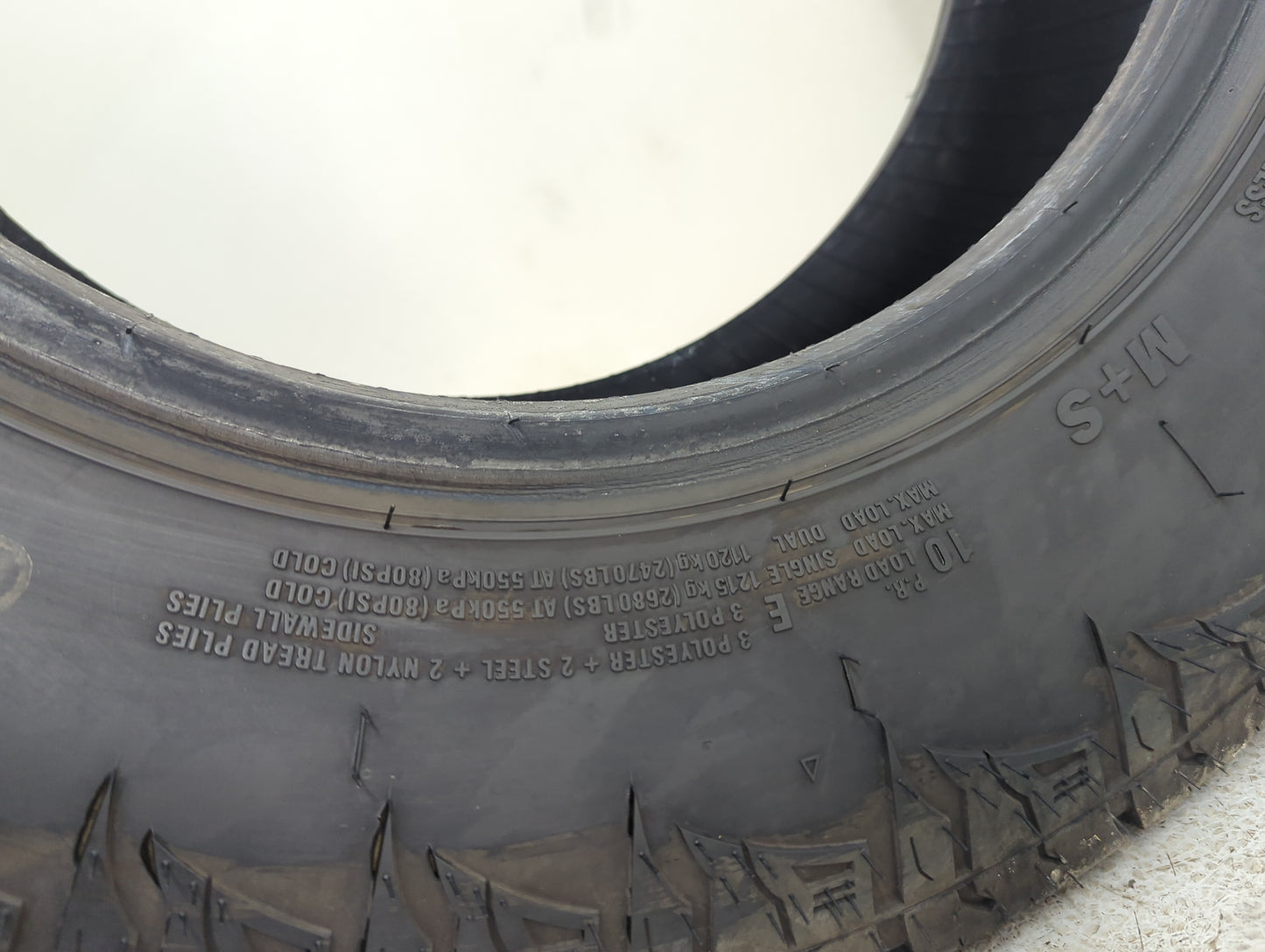 Used Tire LT225/75R16 CORSA HIGHWAY TERRAIN 115/112S - Tread Depth 11.5/32 - Oemusedautoparts1.com