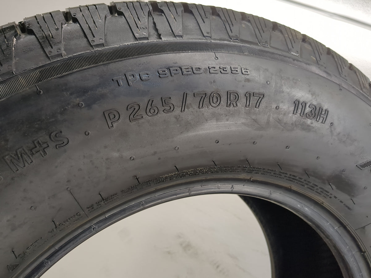 Used Tire P265/70R17 GENERAL AMERITRAC 113H - Tread Depth 15/32 - Oemusedautoparts1.com