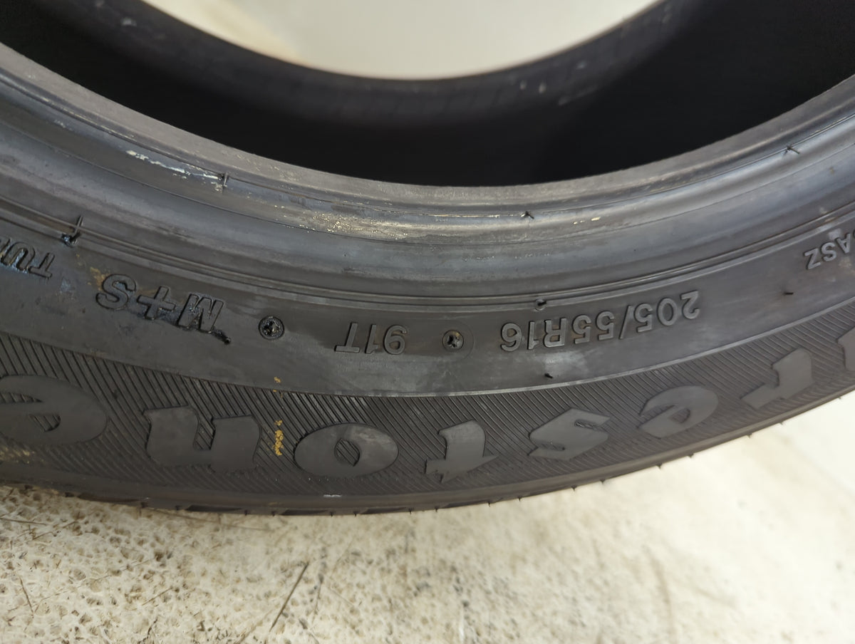 Used Tire 205/55R16 FIRESTONE ALL SEASON 91T - Tread Depth 8/32 - Oemusedautoparts1.com