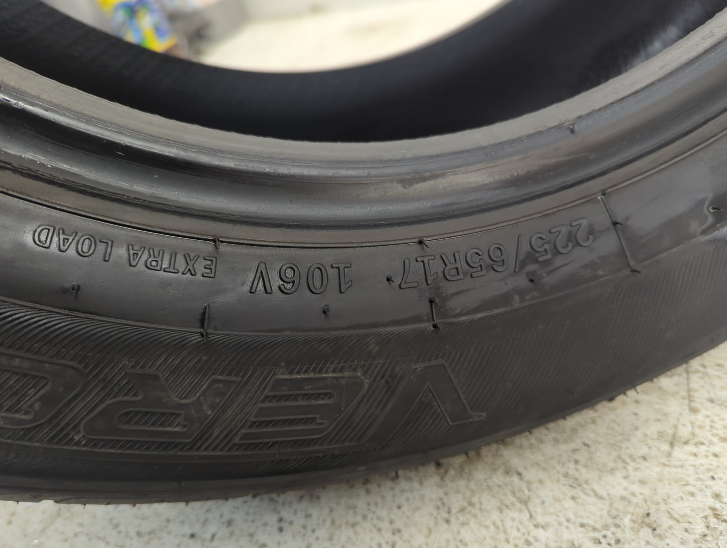 Used Tire 225/55R17 VERCELLI 106V - Tread Depth 8.5/32 - Oemusedautoparts1.com