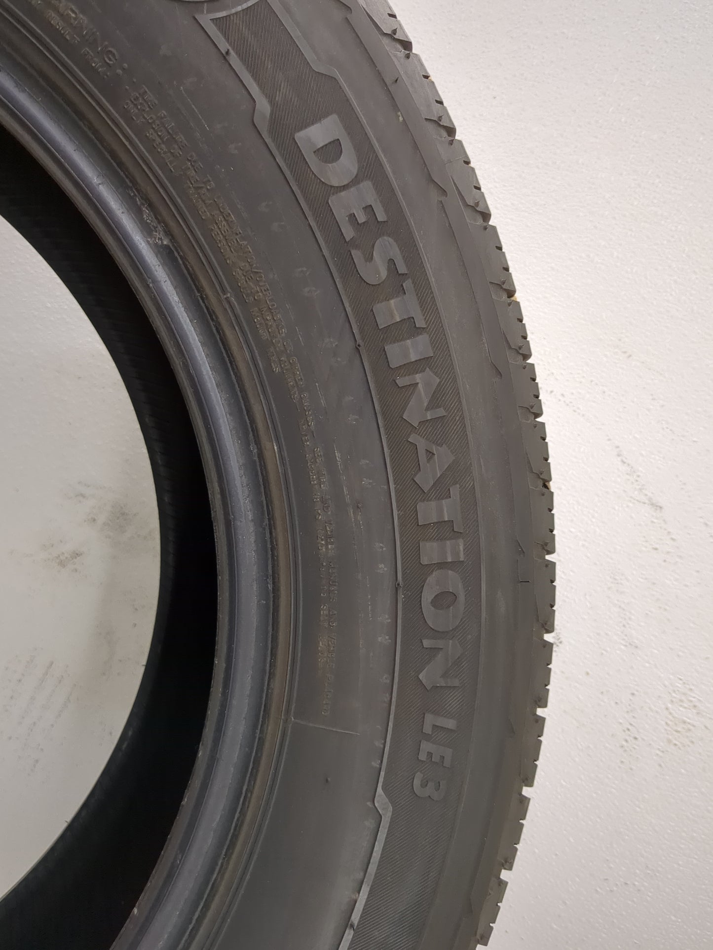 Used Tire 235/65R18 FIRESTONE DESTINATION LE3 106T - Tread Depth 8/32 - Oemusedautoparts1.com