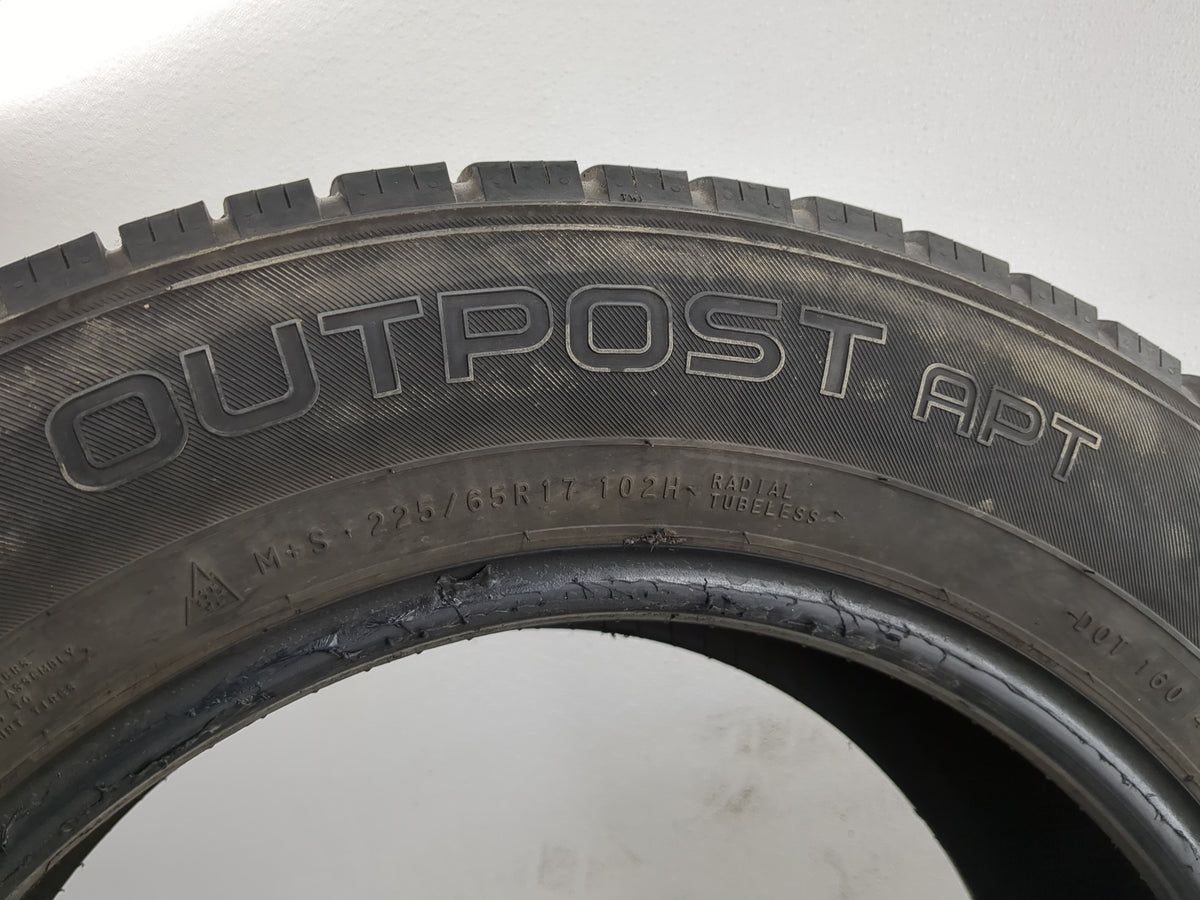 Used Tire 225/65R17 NOKIAN TYRE OUTPOST APT 102H - Tread Depth 8/32 - Oemusedautoparts1.com