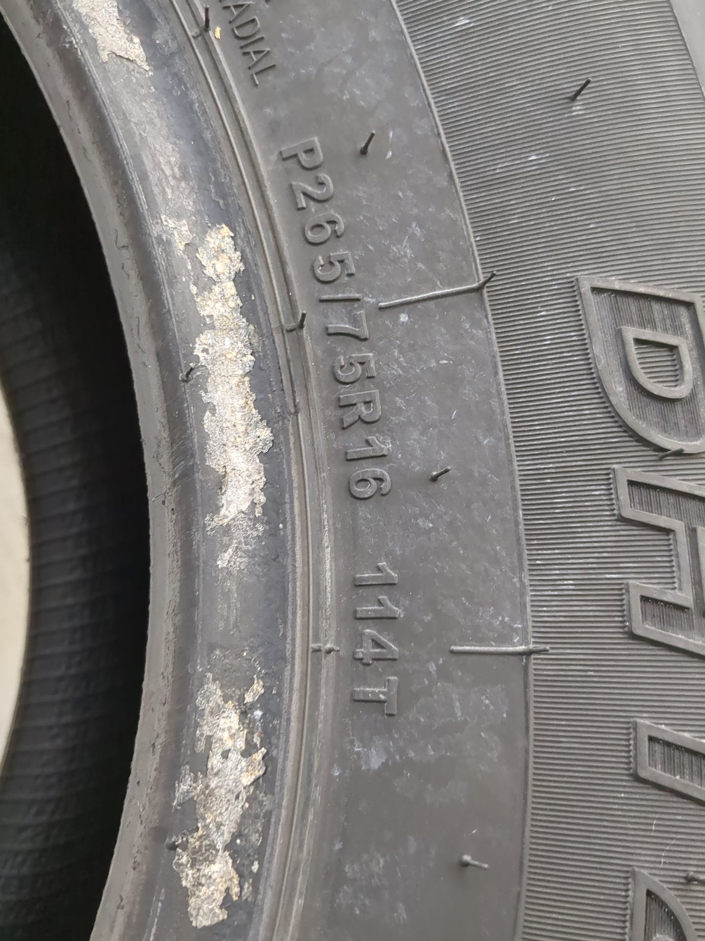 Used Tire P255/75R16 DEXTERO DHT2 114T - Tread Depth 80/32 - Oemusedautoparts1.com