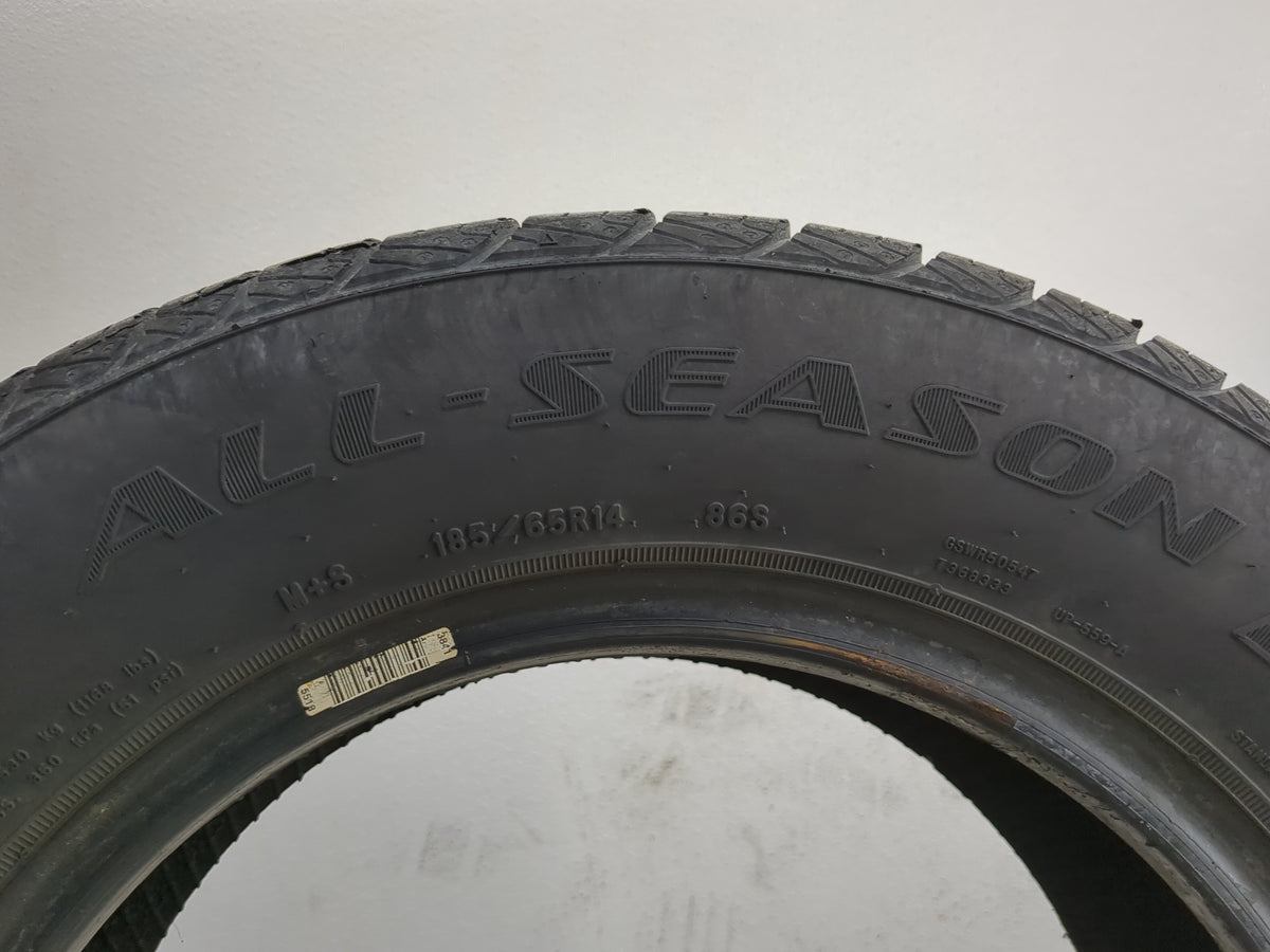 Used Tire 185/65R14 DOUGLAS ALL SEASON 86S - Tread Depth 7/32 - Oemusedautoparts1.com