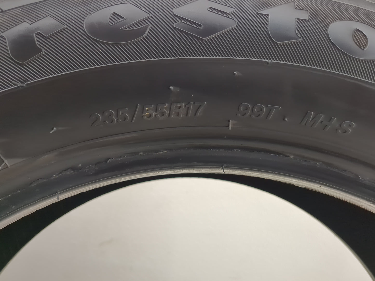 Used Tire 235/55R17 FIRESTONE ALL SEASON 99T - Tread Depth 9/32 - Oemusedautoparts1.com