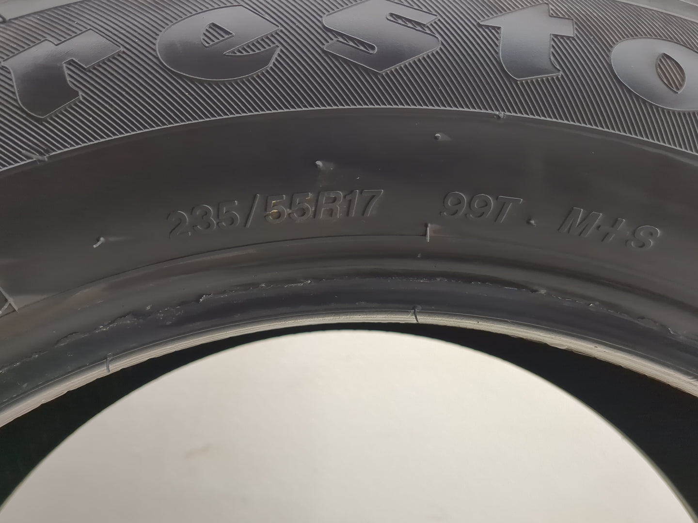Used Tire 235/55R17 FIRESTONE ALL SEASON 99T - Tread Depth 9/32 - Oemusedautoparts1.com