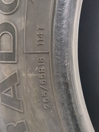 Used Tire 265/65R18 ELDORADO SPORT FURY AT 45 114T - Tread Depth 14/32 - Oemusedautoparts1.com