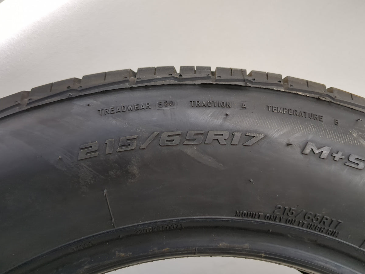 Used Tire 215/65R17 MASTERCRAFT STRATUS AS 99T - Tread Depth 9/32 - Oemusedautoparts1.com