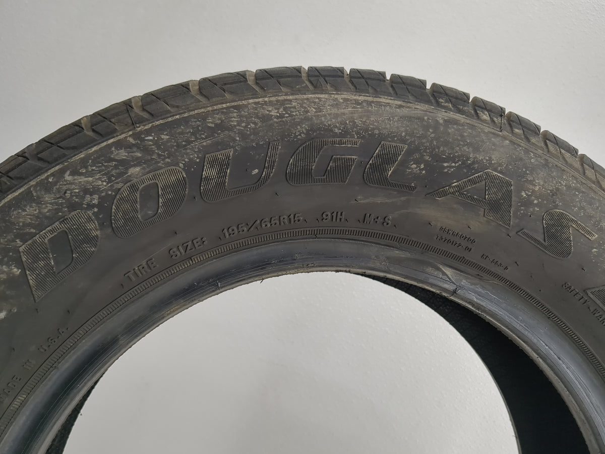 Used Tire 195/65R15 DOUGLAS TOURING A/S 91H - Tread Depth 7/32 - Oemusedautoparts1.com