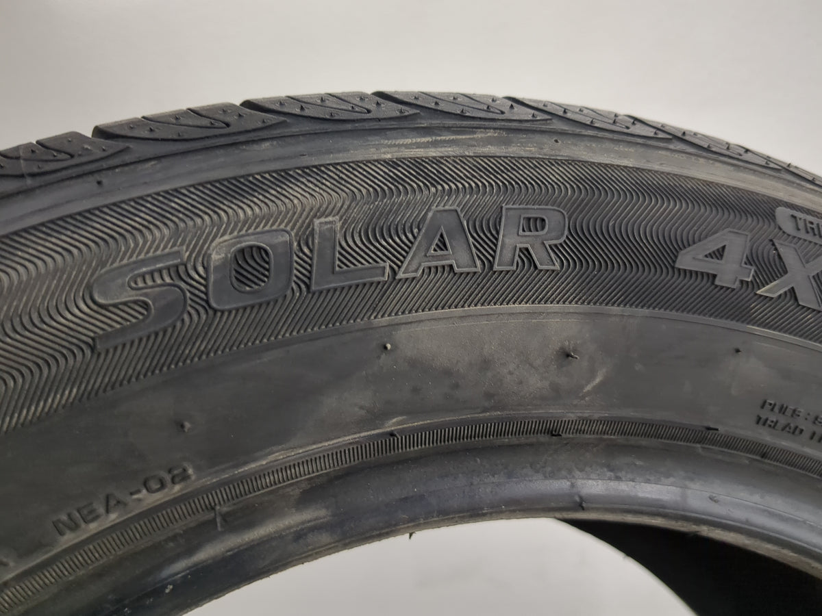 Used Tire 215/55R16 SOLAR 4XS+ 93H - Tread Depth 9/32 - Oemusedautoparts1.com
