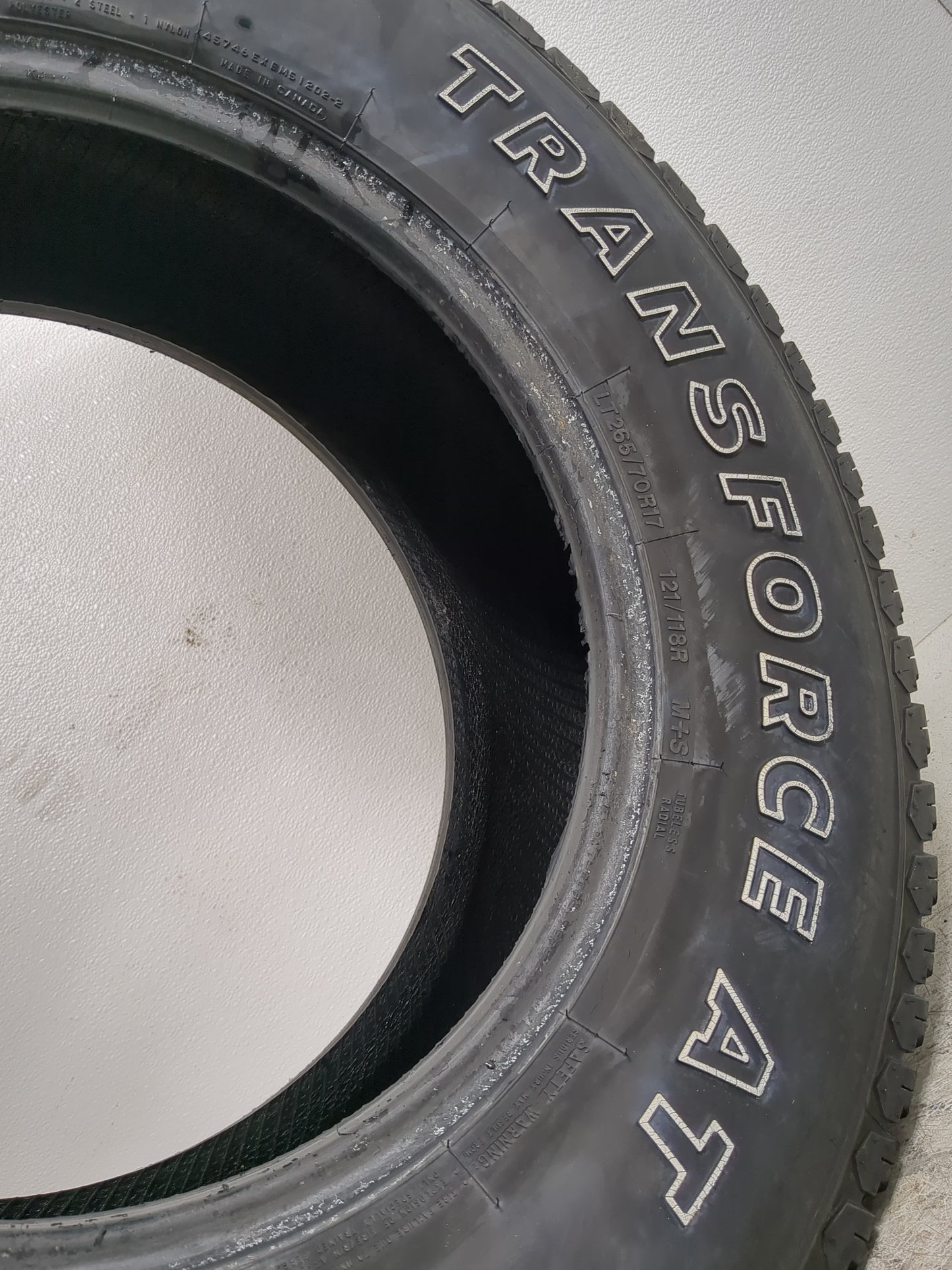 Used Tire 265/70R17 FIRESTONE TRANSFORCE AT 121R - Tread Depth 8/32 - Oemusedautoparts1.com