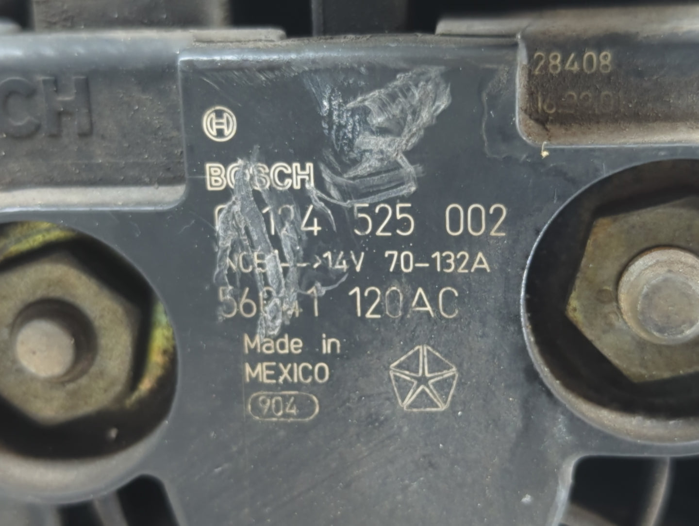 2002 Dodge Ram 1500 Alternator Replacement Generator Charging Assembly Engine OEM P/N:0 124 525 002 Fits OEM Used Auto Parts