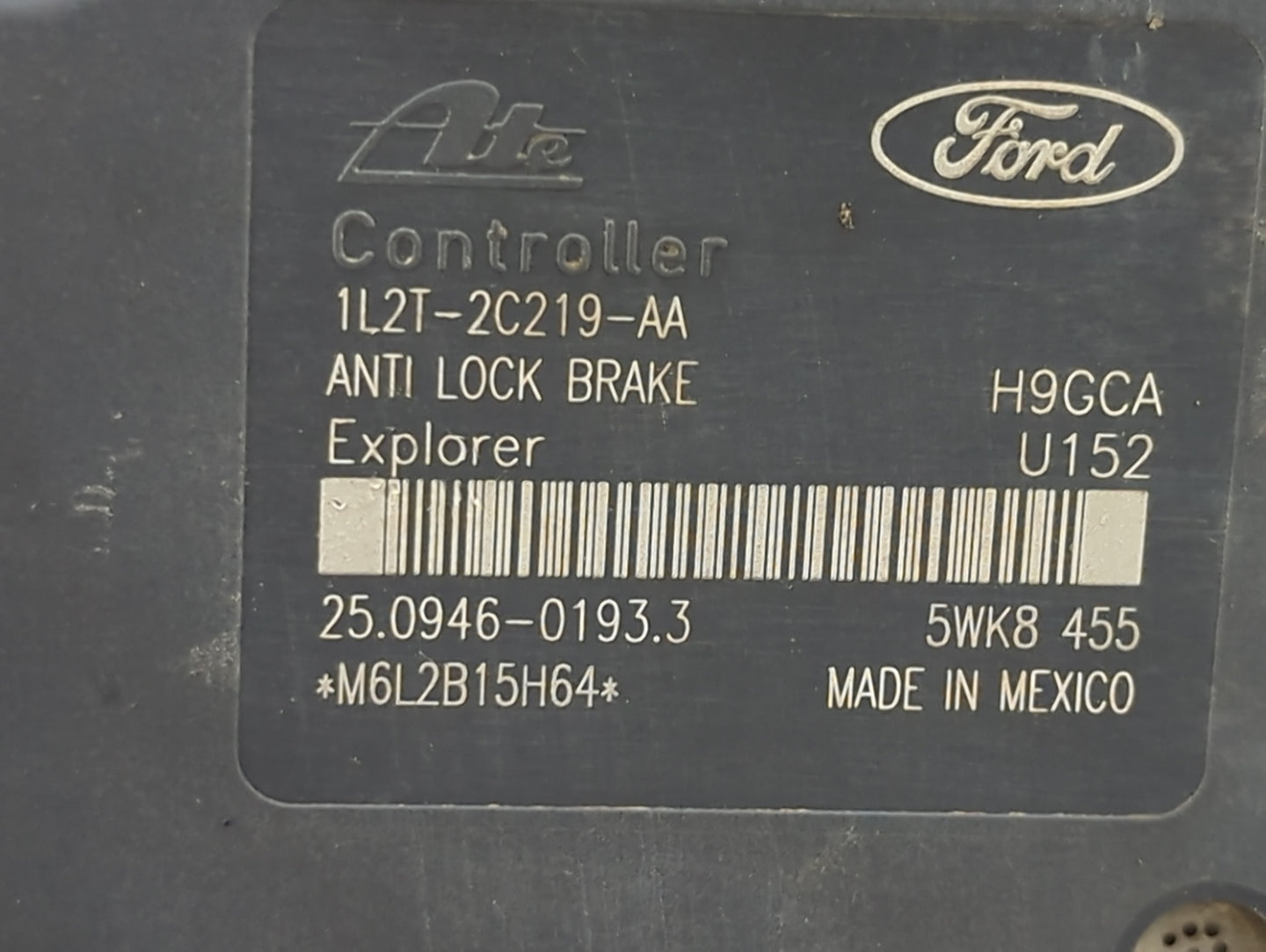 2002 Ford Explorer ABS Pump Control Module Replacement P/N:1L2T-2C219-AA 1L24-2C346-AH, 25.0946-0193.3, 5WK8 455 Fits OEM Us