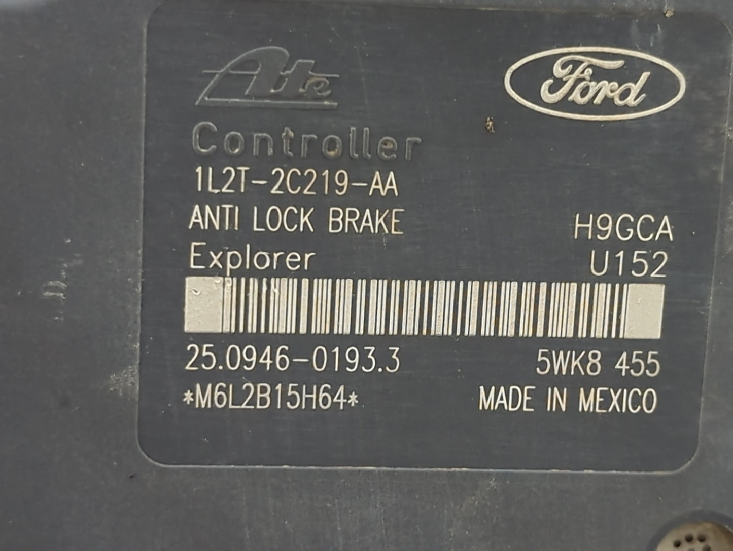 2002 Ford Explorer ABS Pump Control Module Replacement P/N:1L2T-2C219-AA 1L24-2C346-AH, 25.0946-0193.3, 5WK8 455 Fits OEM Us