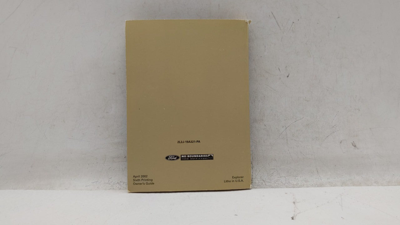 2002 Ford Explorer Owners Manual Book Guide OEM Used Auto Parts - Oemusedautoparts1.com